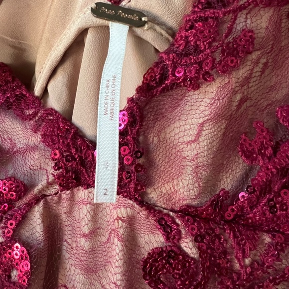Free People Red Sequin Dress - Size 2 - Picture 4 of 7